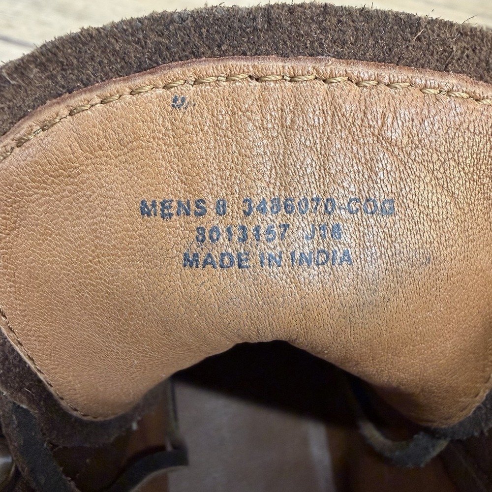 Frye Tyler Flex Lace-Up Vintage Leather Ankle Boots Mens Size 8 Dark Brown‎ NWOB - Picture 9 of 10